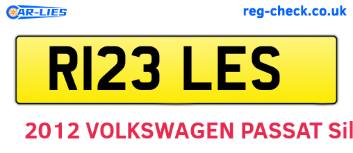 R123LES are the vehicle registration plates.