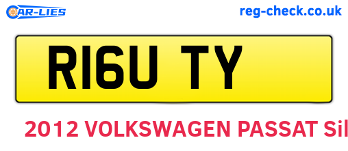 R16UTY are the vehicle registration plates.
