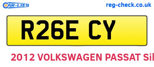 R26ECY are the vehicle registration plates.