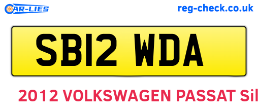 SB12WDA are the vehicle registration plates.
