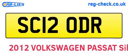 SC12ODR are the vehicle registration plates.