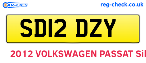 SD12DZY are the vehicle registration plates.