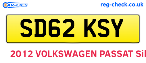 SD62KSY are the vehicle registration plates.