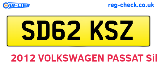 SD62KSZ are the vehicle registration plates.