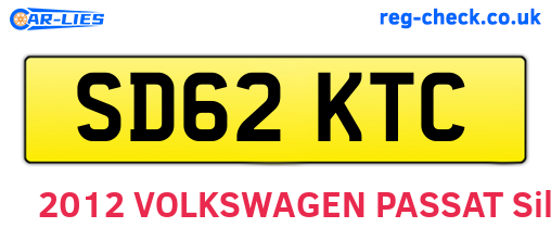 SD62KTC are the vehicle registration plates.