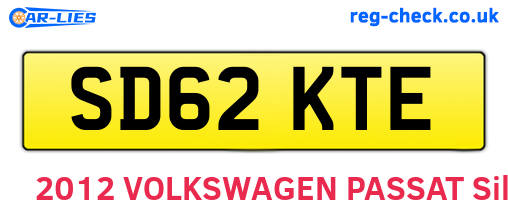 SD62KTE are the vehicle registration plates.