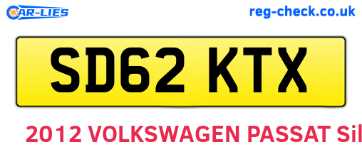 SD62KTX are the vehicle registration plates.