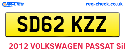 SD62KZZ are the vehicle registration plates.