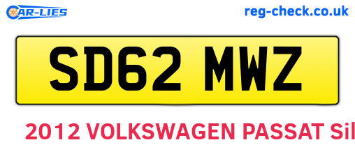 SD62MWZ are the vehicle registration plates.