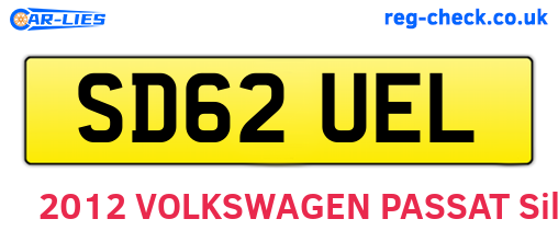SD62UEL are the vehicle registration plates.