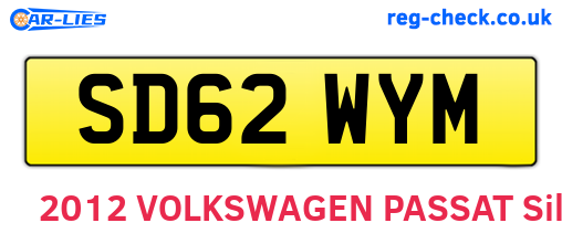 SD62WYM are the vehicle registration plates.