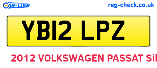 YB12LPZ are the vehicle registration plates.
