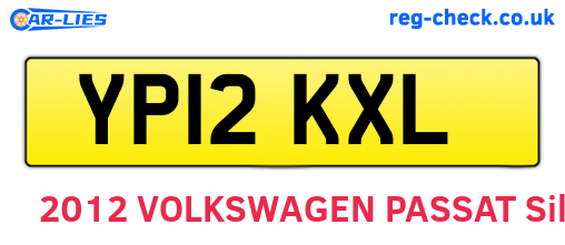 YP12KXL are the vehicle registration plates.