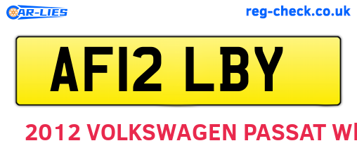 AF12LBY are the vehicle registration plates.