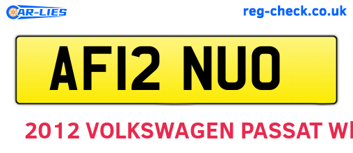 AF12NUO are the vehicle registration plates.