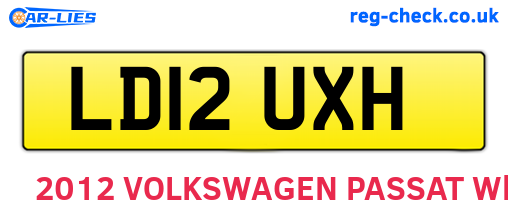 LD12UXH are the vehicle registration plates.