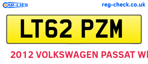 LT62PZM are the vehicle registration plates.