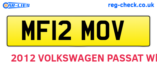 MF12MOV are the vehicle registration plates.