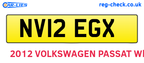 NV12EGX are the vehicle registration plates.