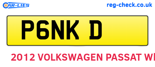 P6NKD are the vehicle registration plates.