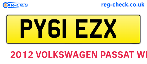 PY61EZX are the vehicle registration plates.