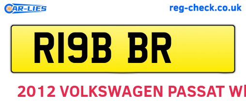 R19BBR are the vehicle registration plates.