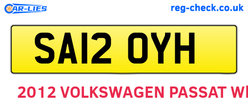 SA12OYH are the vehicle registration plates.