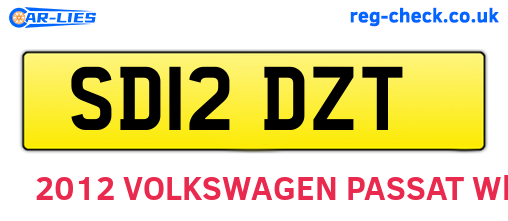 SD12DZT are the vehicle registration plates.