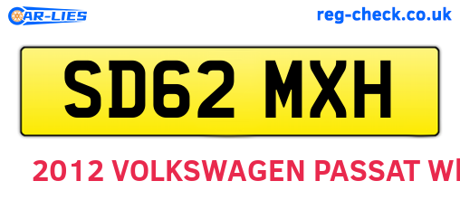 SD62MXH are the vehicle registration plates.