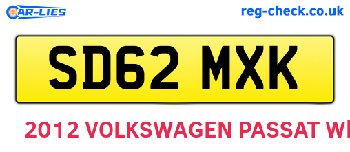 SD62MXK are the vehicle registration plates.