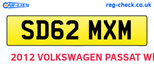 SD62MXM are the vehicle registration plates.