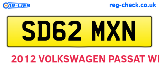 SD62MXN are the vehicle registration plates.