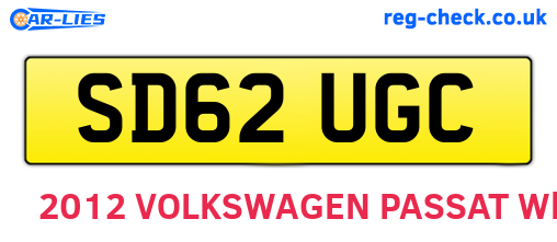 SD62UGC are the vehicle registration plates.