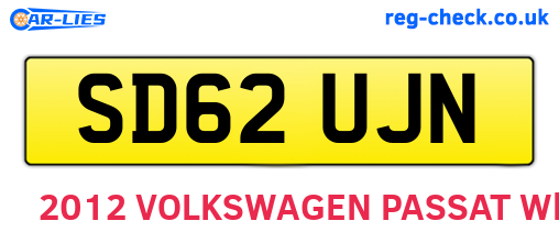 SD62UJN are the vehicle registration plates.