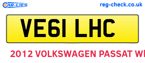 VE61LHC are the vehicle registration plates.