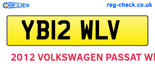 YB12WLV are the vehicle registration plates.