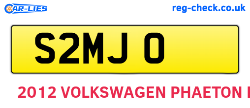 S2MJO are the vehicle registration plates.