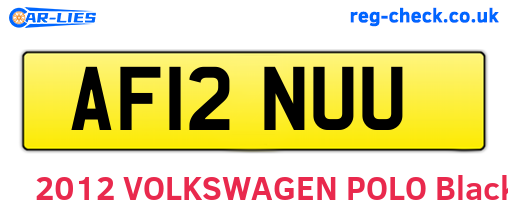 AF12NUU are the vehicle registration plates.