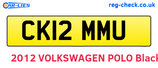 CK12MMU are the vehicle registration plates.