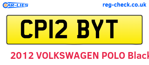 CP12BYT are the vehicle registration plates.