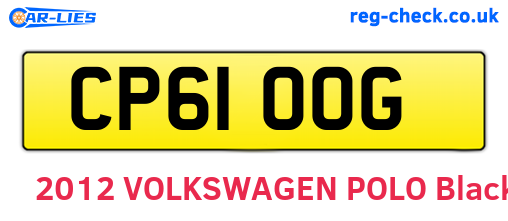 CP61OOG are the vehicle registration plates.