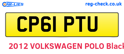 CP61PTU are the vehicle registration plates.