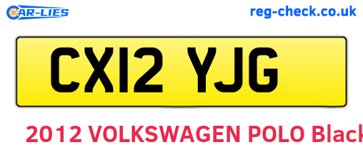 CX12YJG are the vehicle registration plates.