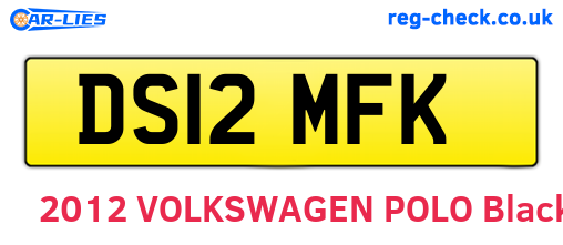 DS12MFK are the vehicle registration plates.