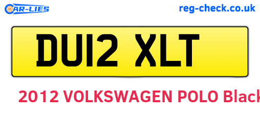 DU12XLT are the vehicle registration plates.