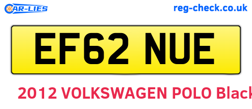 EF62NUE are the vehicle registration plates.
