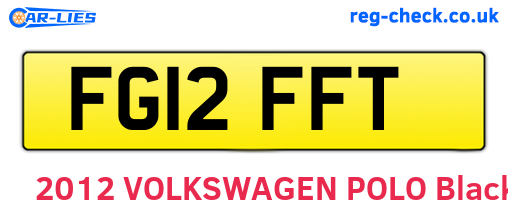 FG12FFT are the vehicle registration plates.