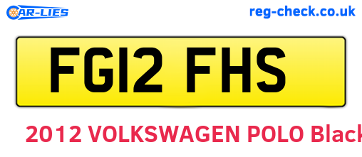 FG12FHS are the vehicle registration plates.