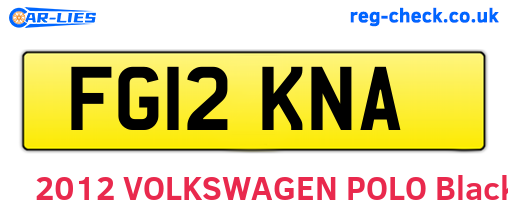 FG12KNA are the vehicle registration plates.