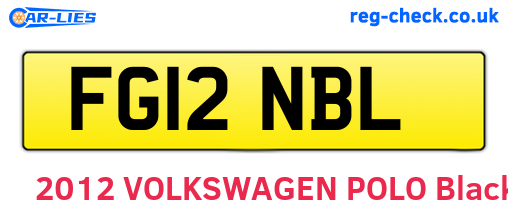 FG12NBL are the vehicle registration plates.